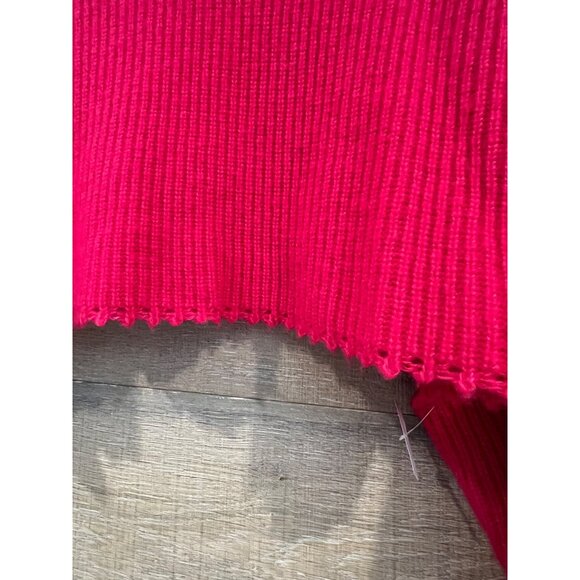 LAPOINTE hot pink cropped cashmere silk sweater size M - Picture 3 of 7